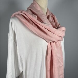 Max Edition Womens Pink Scarf Wrap Shawl Lightweight Soft Boho Chic 20x65" Rayon